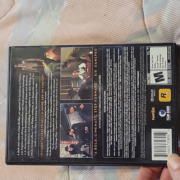 L.A. Noire PC DVD game Vintage by Rockstar Games Rated Mature - Picture 2 of 7